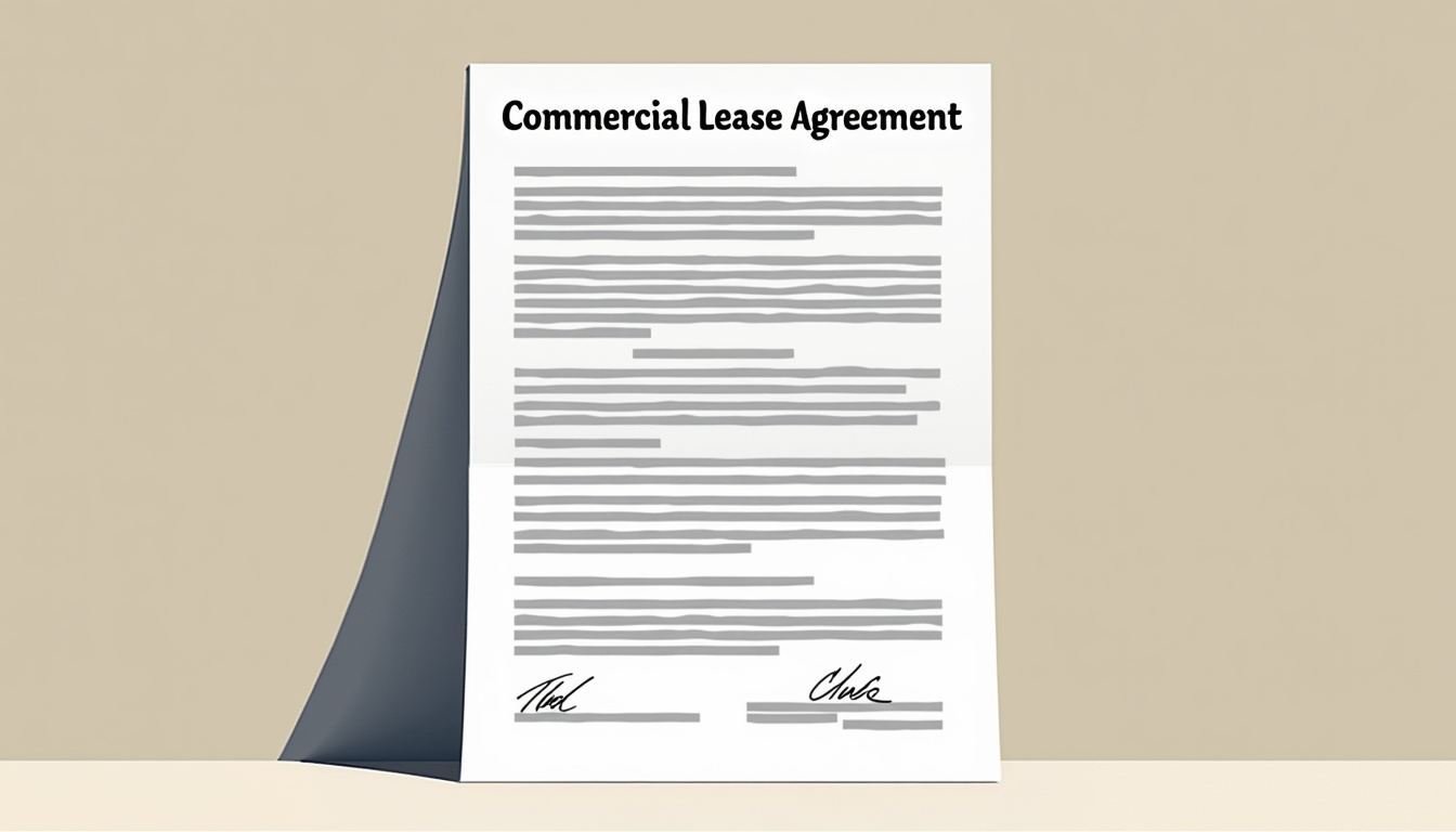 AI extracting data from commercial lease agreement