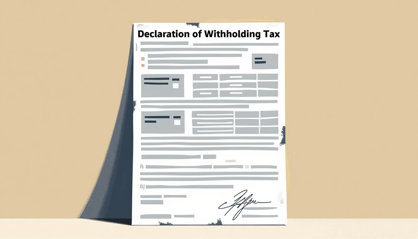 AI extracting data from declaration of withholding tax