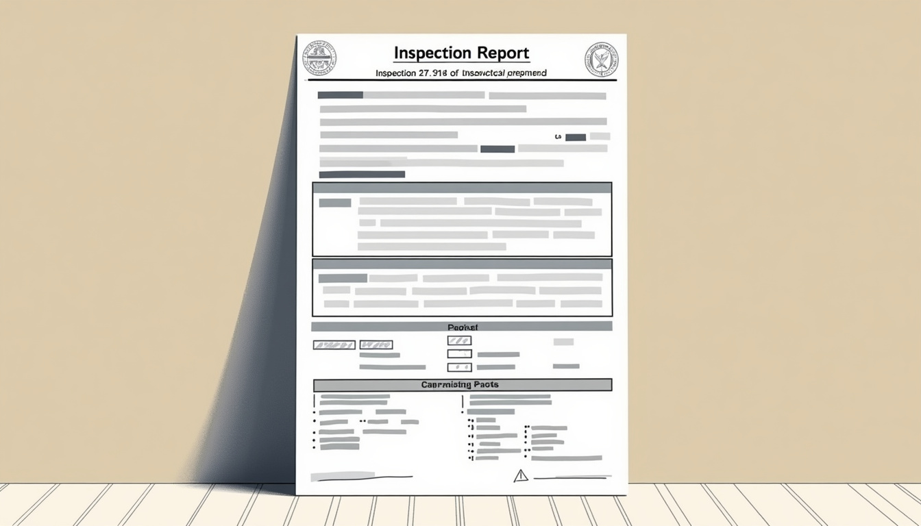 AI extracting data from fasfc inspection report