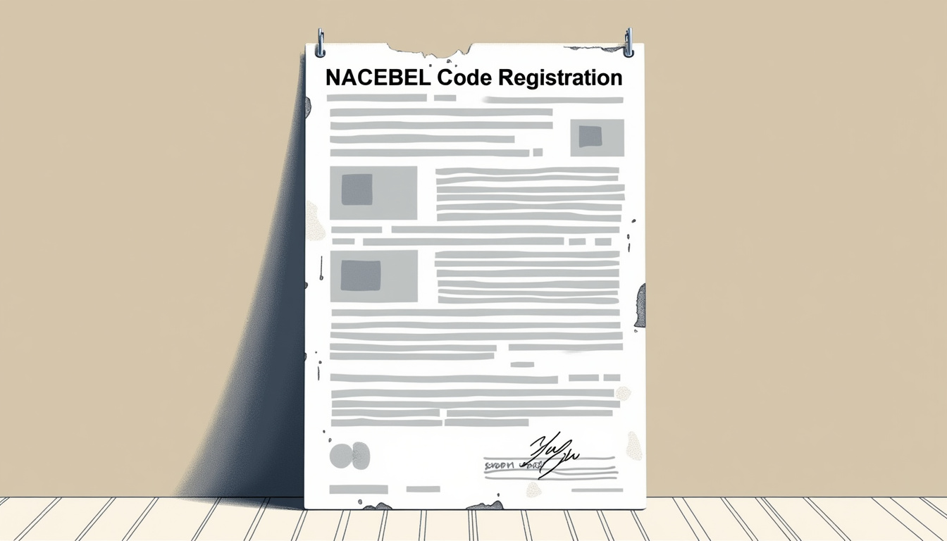 AI extracting data from nacebel code registration