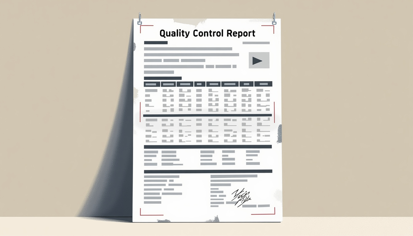 AI extracting data from quality control report