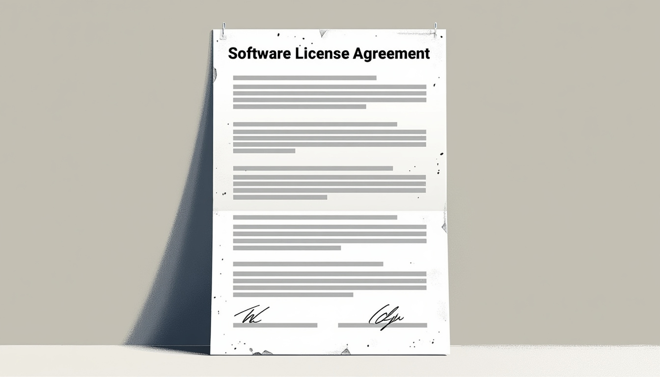 AI extracting data from software license agreement